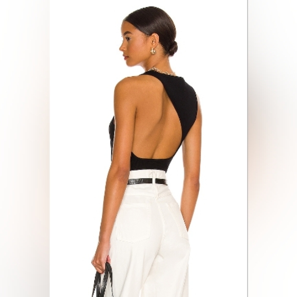 Misha Collection Baddie Black Cut Out Bodysuit Size 4 SMALL - Picture 1 of 7
